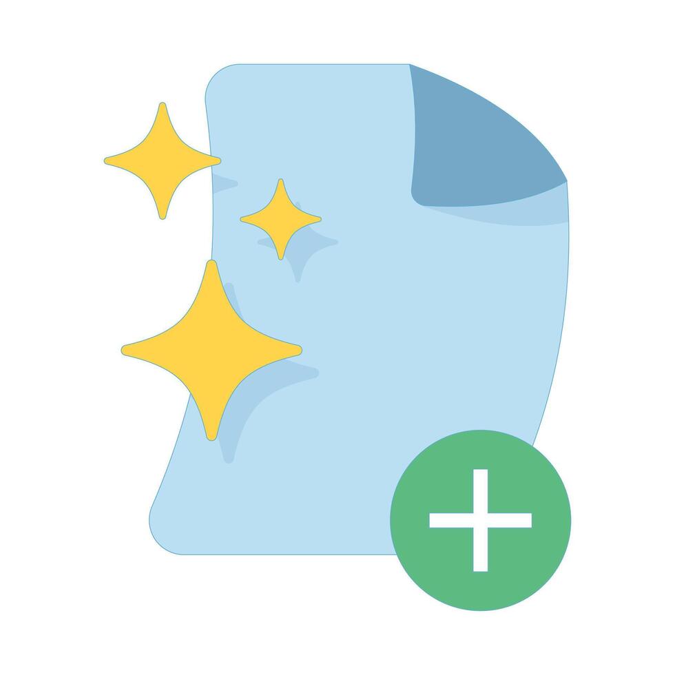 new file concept empty status single icon. to upload or add files. modern graphic element for landing page, ui empty status, infographics, icons. flat design illustration on background. vector