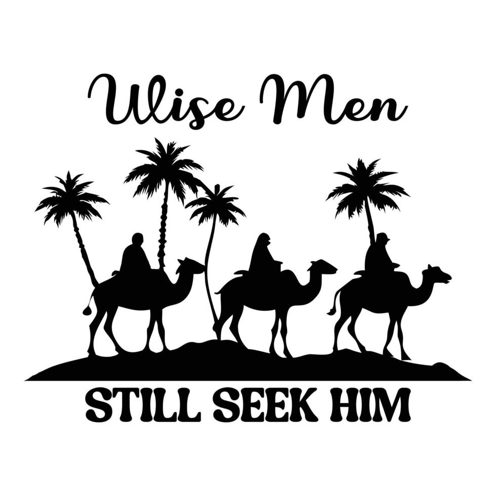 Holy Night Scene on T-Shirt with Religious Text vector