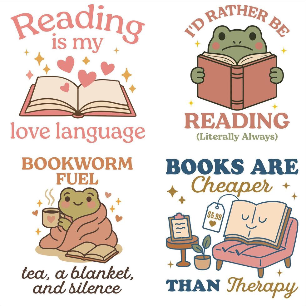 Bundle of Funny Reading Book t-shirt Design , Bookish Design Sublimation, reader book quotes Typography Shirt vector