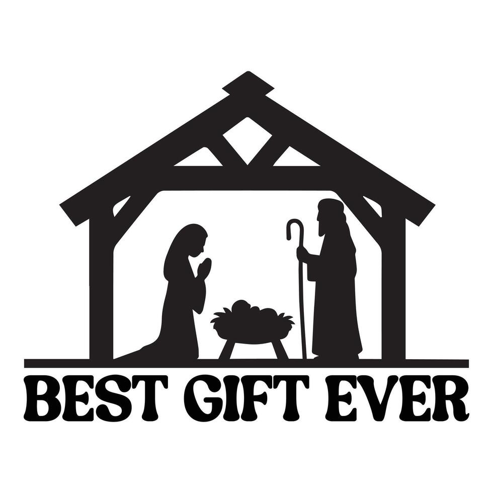 Jesus Christ Birth Illustration with Religious Text Design vector