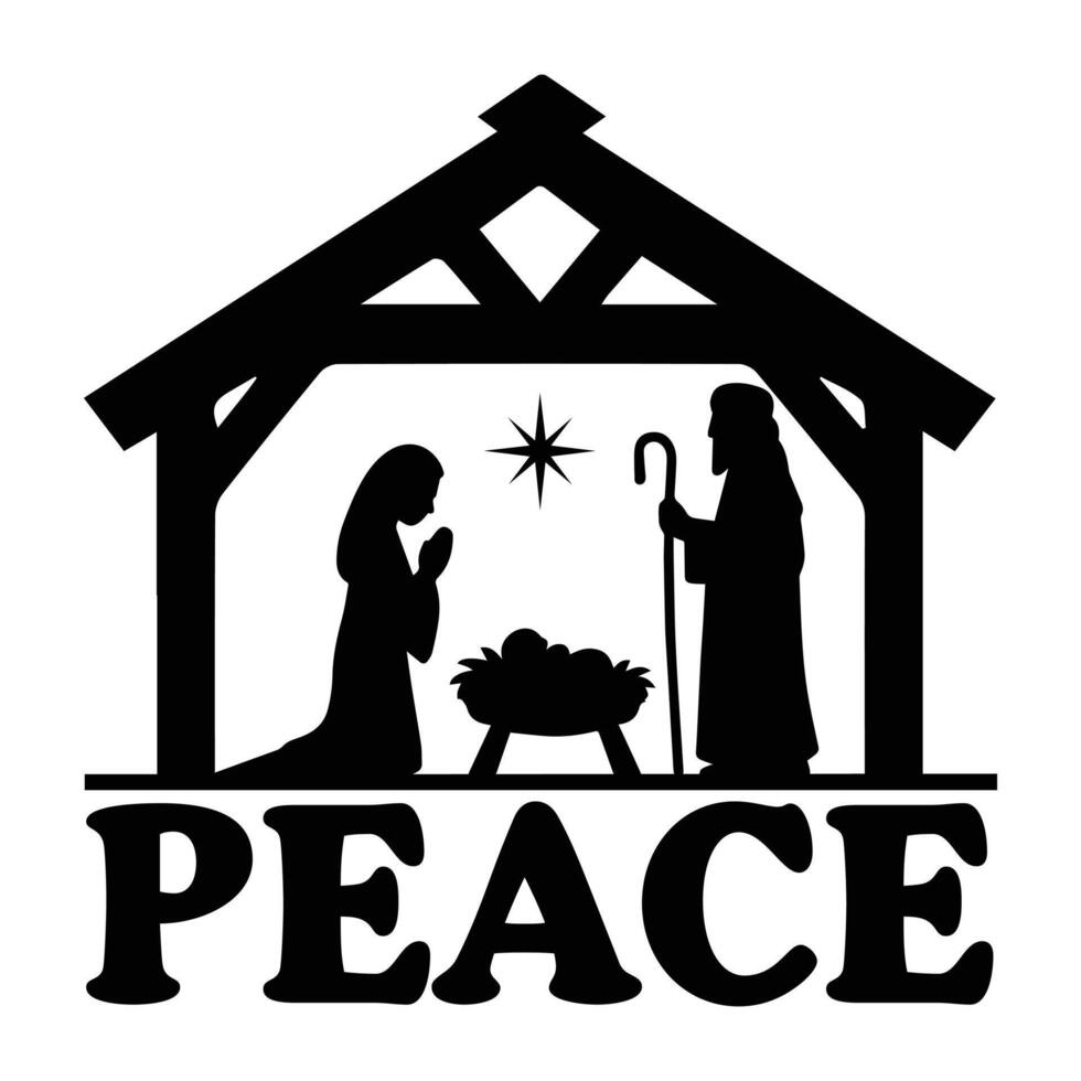 Baby Jesus Birth Shirt Design with Christian Elements vector