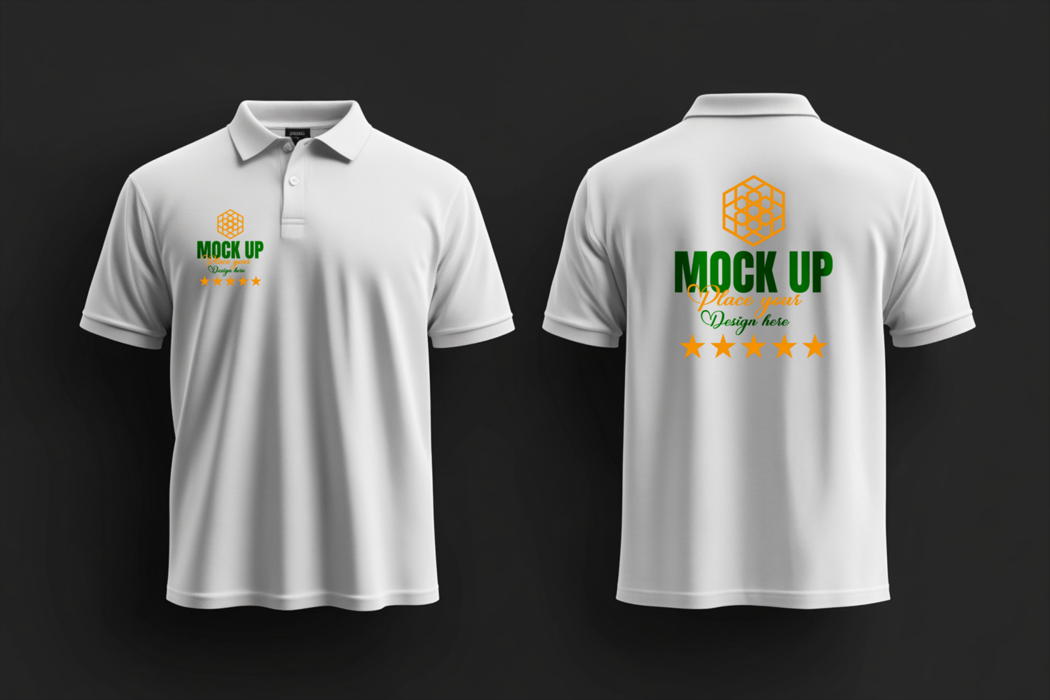 Realistic t shirt mockup with t shirt model showcasing polo shirt mockup fashion and apparel print psd