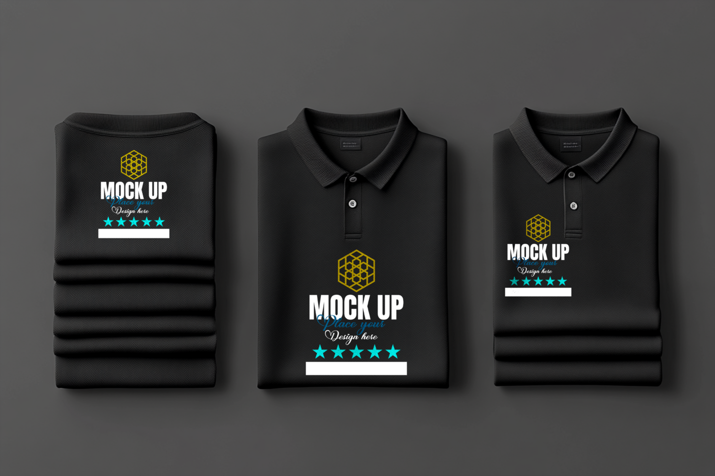 T shirt mockup fashion of polo shirt apparel dress style with t shirt model and print template psd