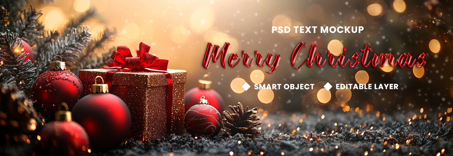 Wreath and snowflakes shine with candlelight on merry christmas xmas year and santa santaclaus psd