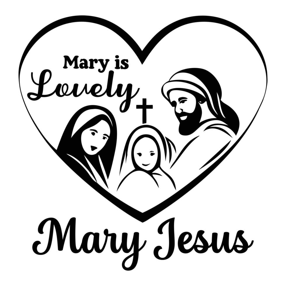 Jesus Nativity Scene T-Shirt with Faith Typography vector