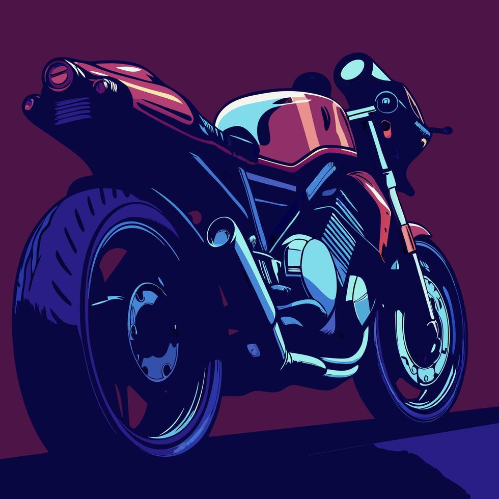 Sportbike Motorcycle Illustration vector