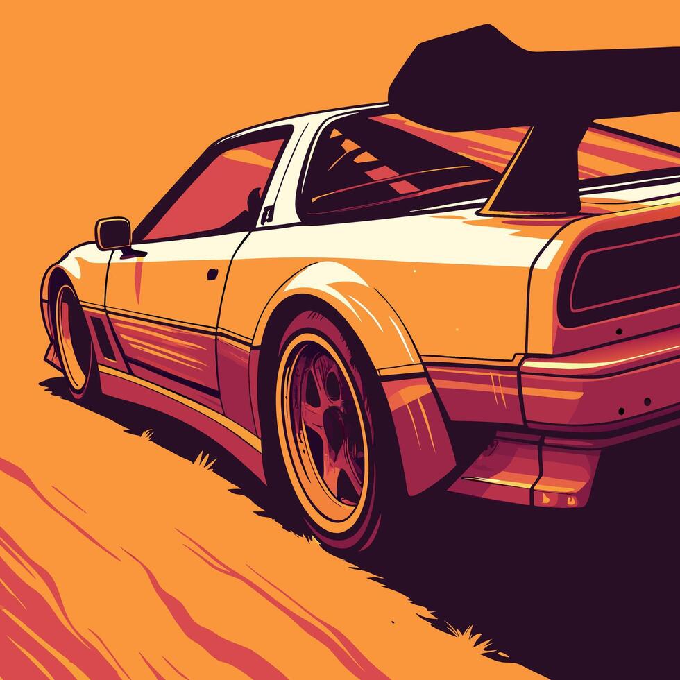 Retro Sport Coupe Illustration vector