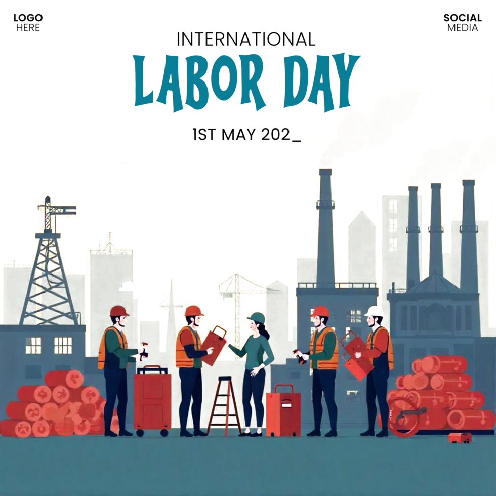Editable 1st May Template Labor Day Social Media Post Ready for Free psd