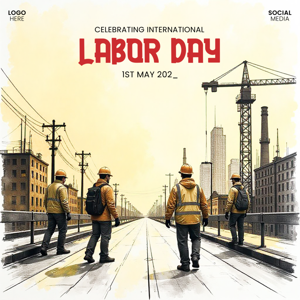 Free Downloadable Template 1st May Labor Day Editable Social Media Post psd