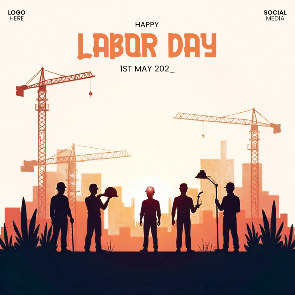 Free Labor Day 1st May Editable Social Media Post Template Ready to Edit psd