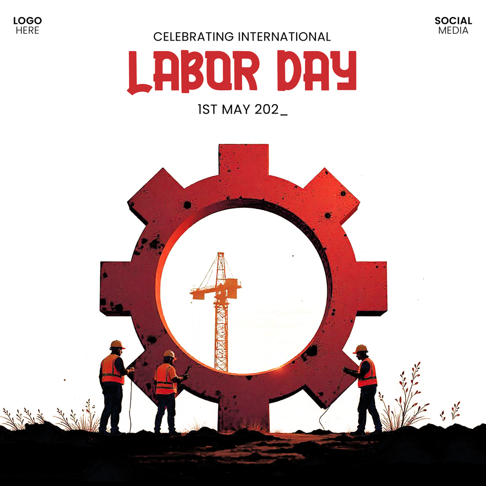 Download Free Labor Day Template Editable May 1st for Social Media Post psd