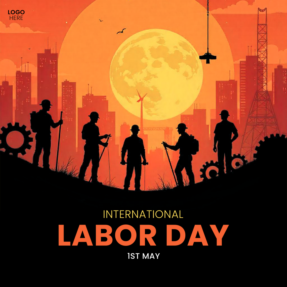 Ready to Edit Free Labor Day Template Social Media May 1st Download psd
