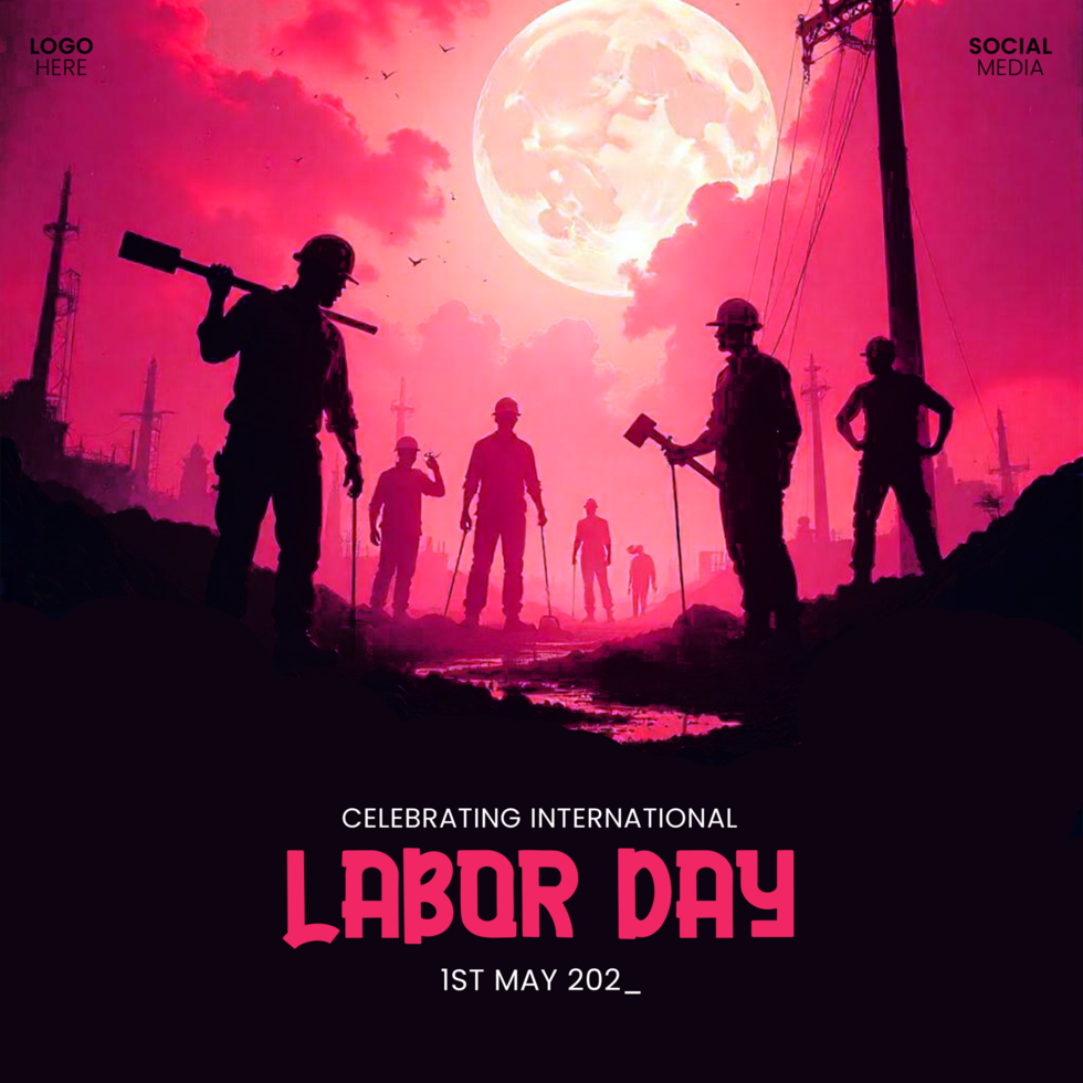 Free 1st May Editable Labor Day Social Media Post Template Download psd