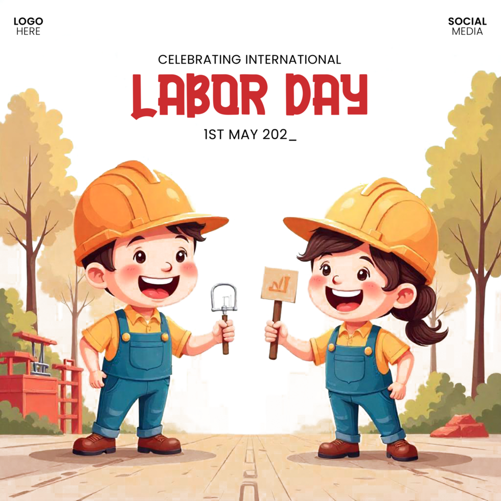 Free Download 1st May Labor Day Editable Social Media Post Template psd