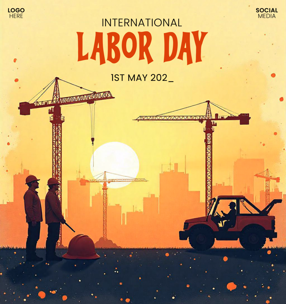 Labor Day 1st May Template Free Editable for Social Media Post Design psd