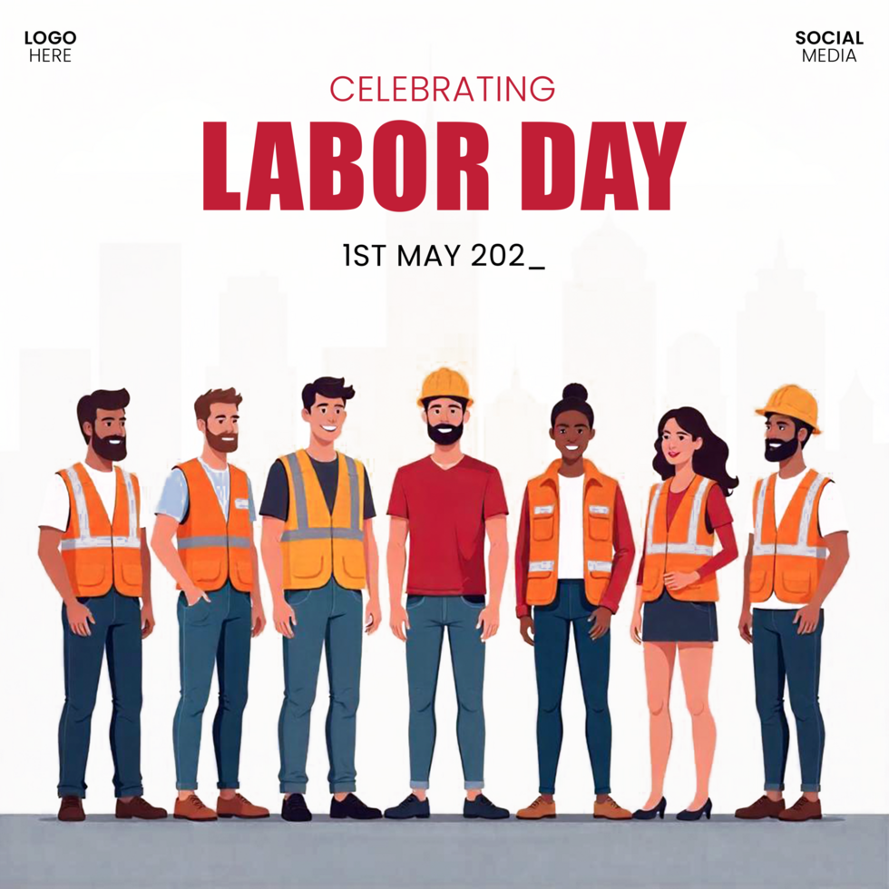 Free Downloadable 1st May Labor Day Social Media Template Editable Post psd