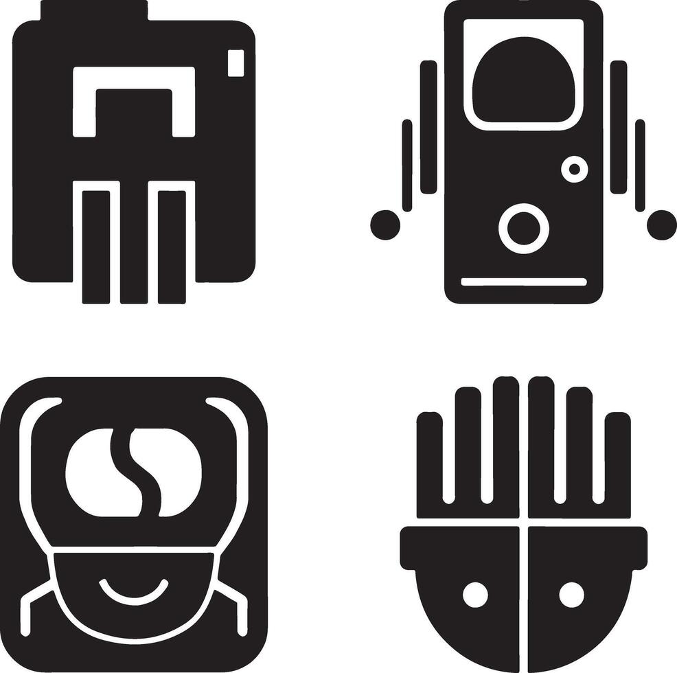 Four Icons Representing Technology and Innovation vector