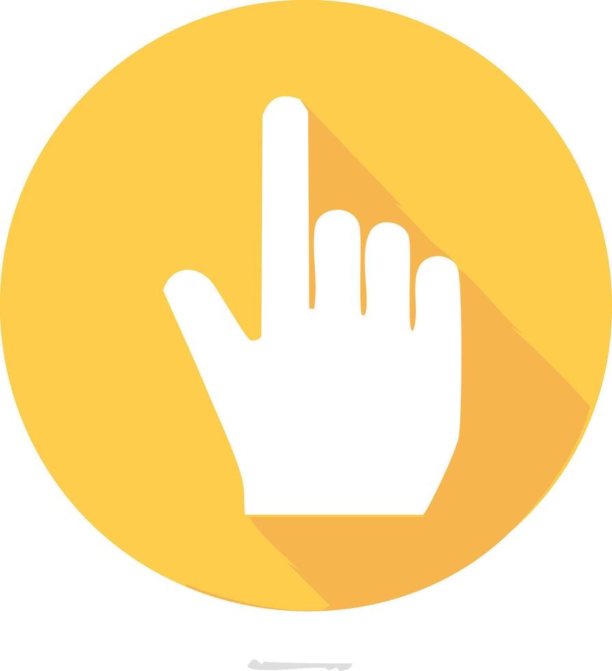 A hand pointing at a finger icon in a circle vector