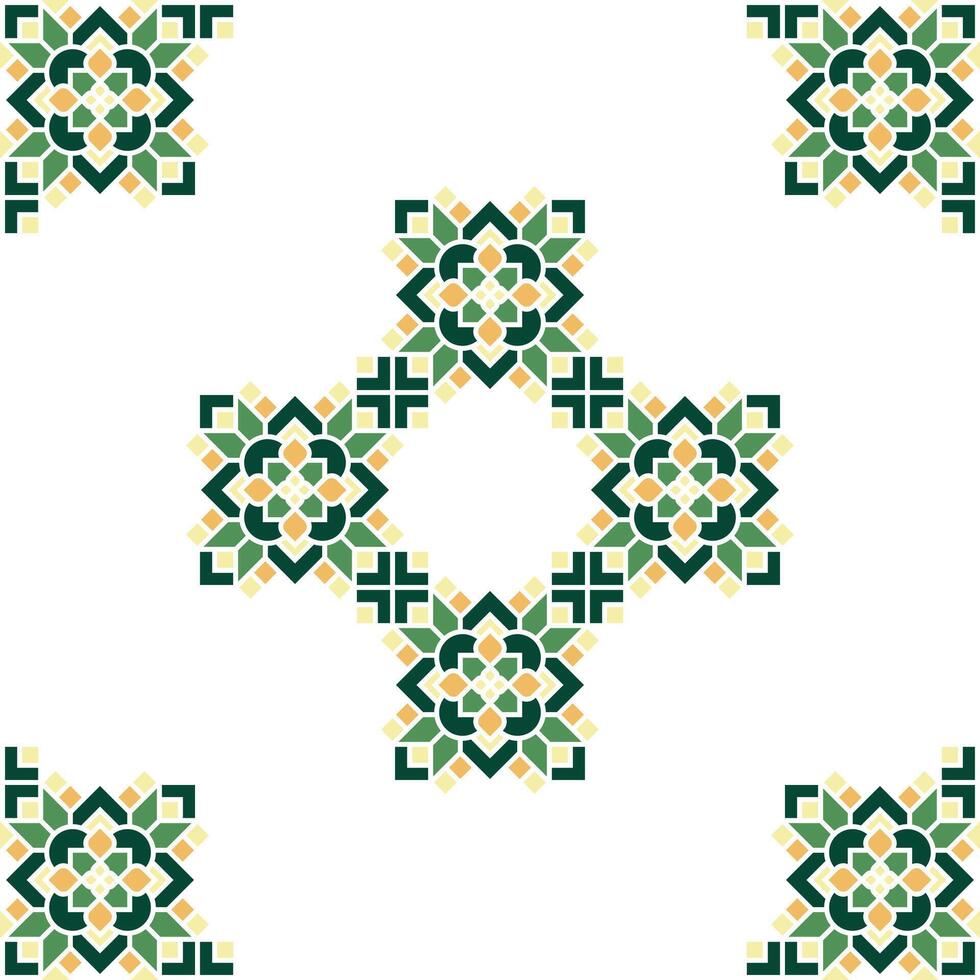 Oriental Geometric Mandala Ornament Diamond Rhombus Frame vector