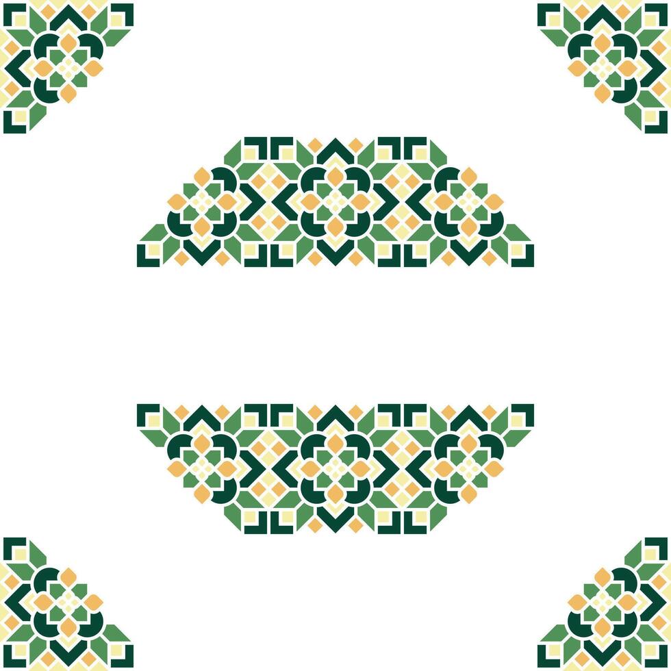 Oriental Geometric Mandala Ornament Octagonal Frame for Islamic Theme or Wedding vector