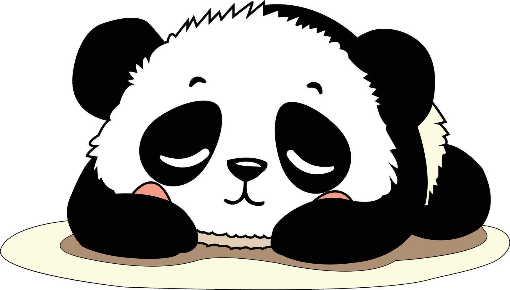 cute panda art vector