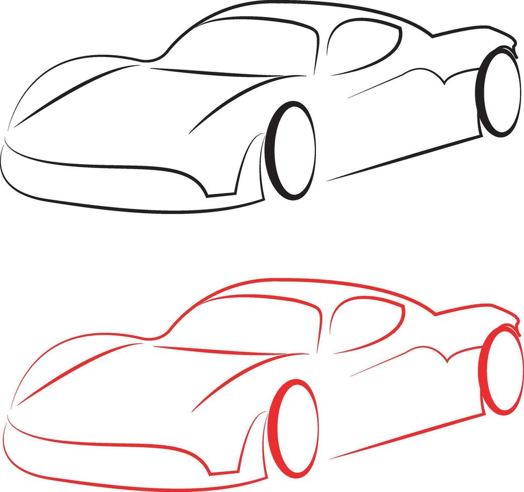 Modern car logo design in format, ideal for automotive businesses, car dealerships, repair shops, or transportation services. Sleek and professional style, suitable for branding, and badges vector