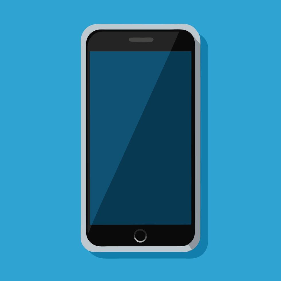 Futuristic Smartphone with Edgeless Blank Black Screen for Mockup or App Presentation vector