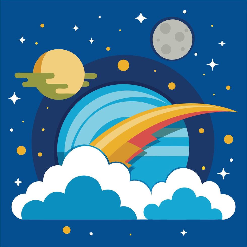 Majestic Canopy of Celestial Wonder A Skyward Gaze into the Expanse of Nature vector