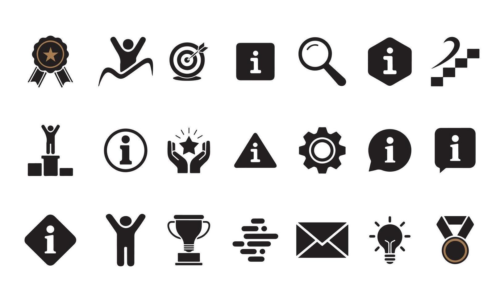 Collection of Success Icons for Digital Projects and Websites vector