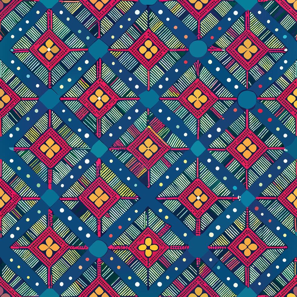 Minimalistic Geometric Dotted Textile Pattern for Seamless Design vector