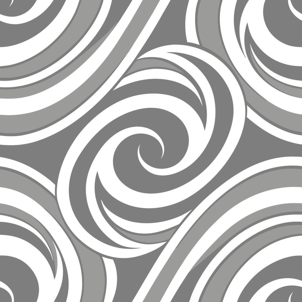 Seamless Abstract Grey Curve Line Background Pattern vector