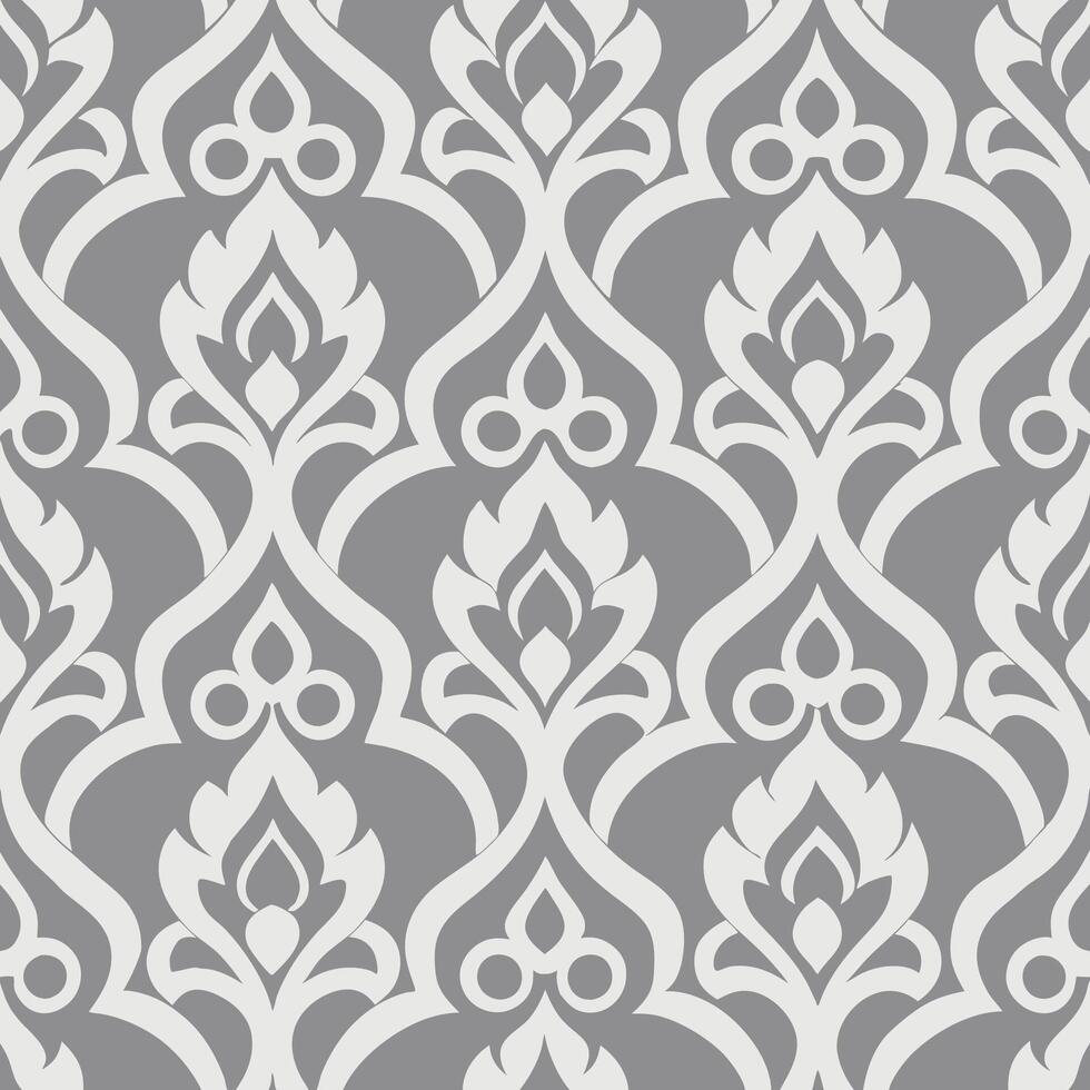 Seamless Pattern of Grey Arabic Motif in Abstract Style vector