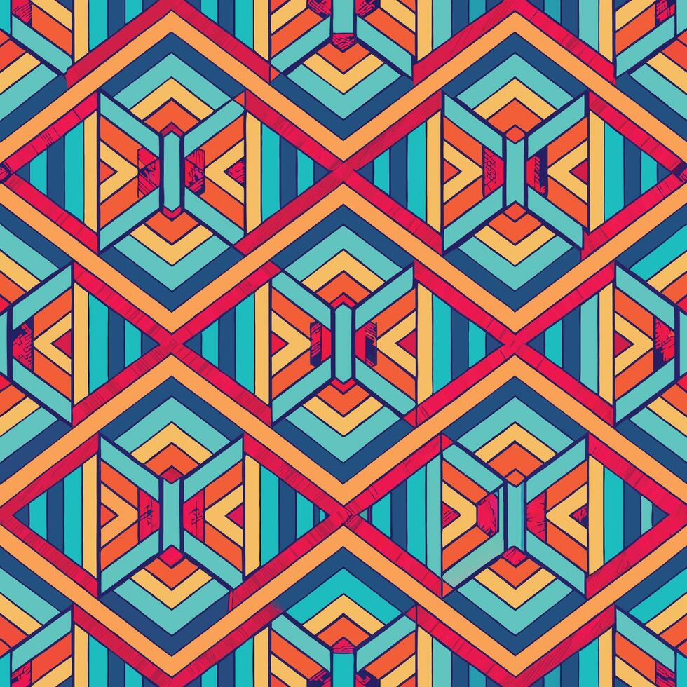 Seamless Repeating Geometric Pattern Background vector