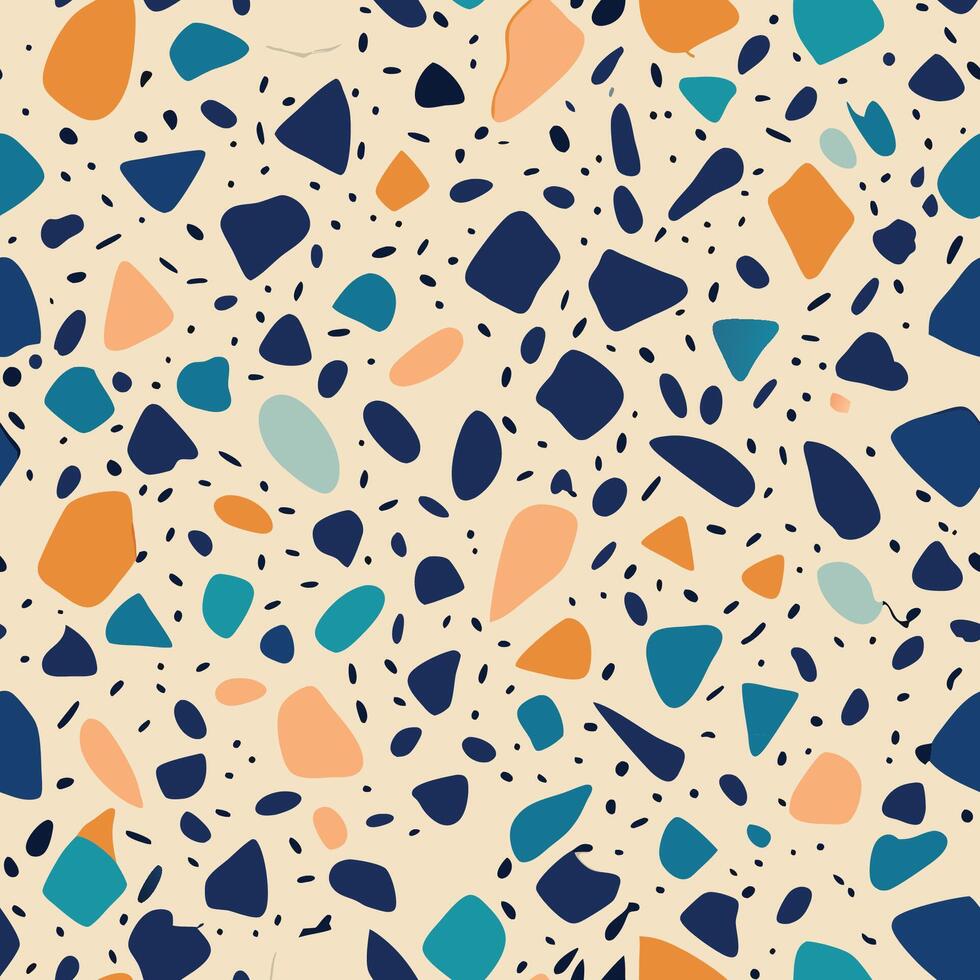 Seamless Terrazzo Pattern in Modern and Trendy Style vector