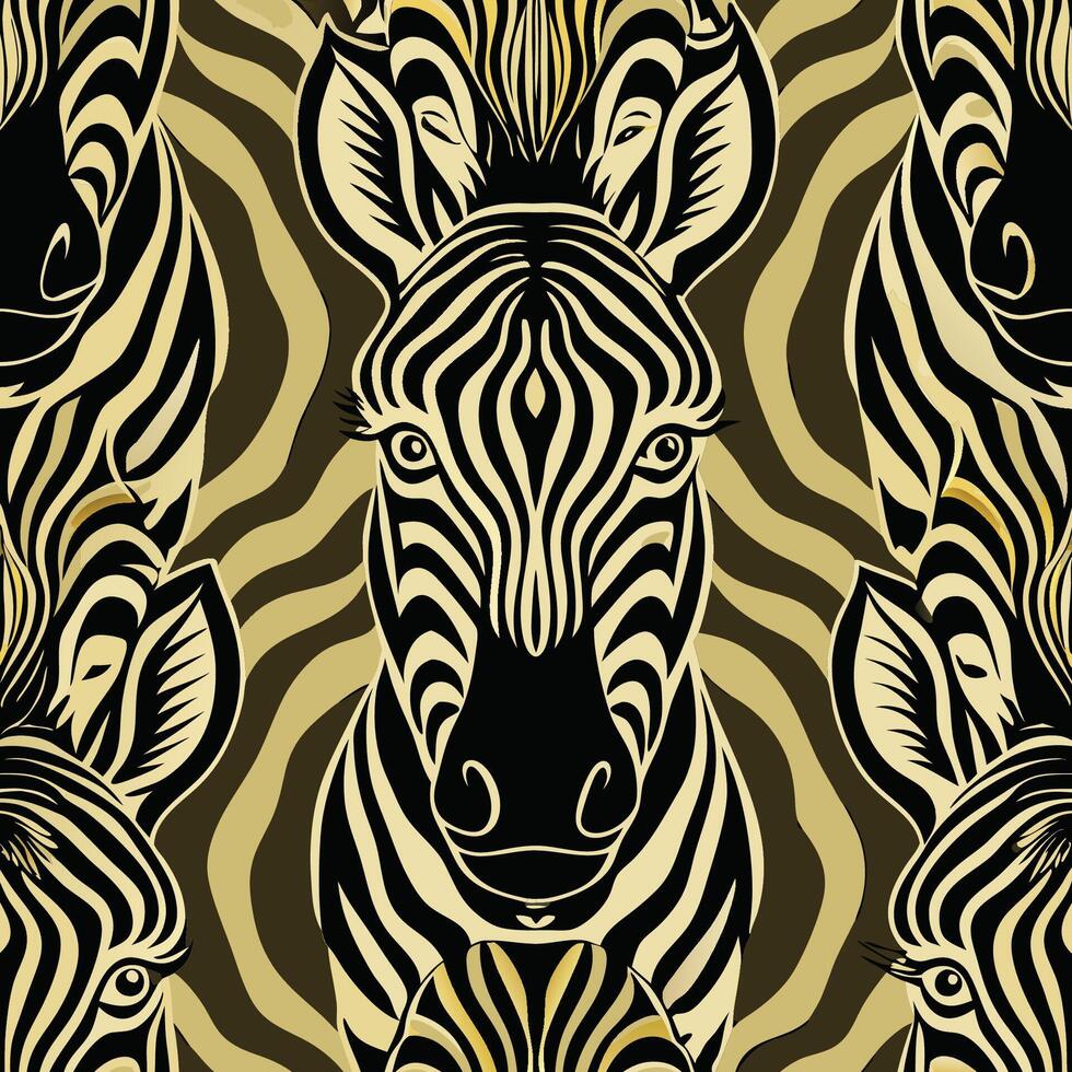 Seamless Zebra Animal Motif Pattern for Vibrant Designs vector
