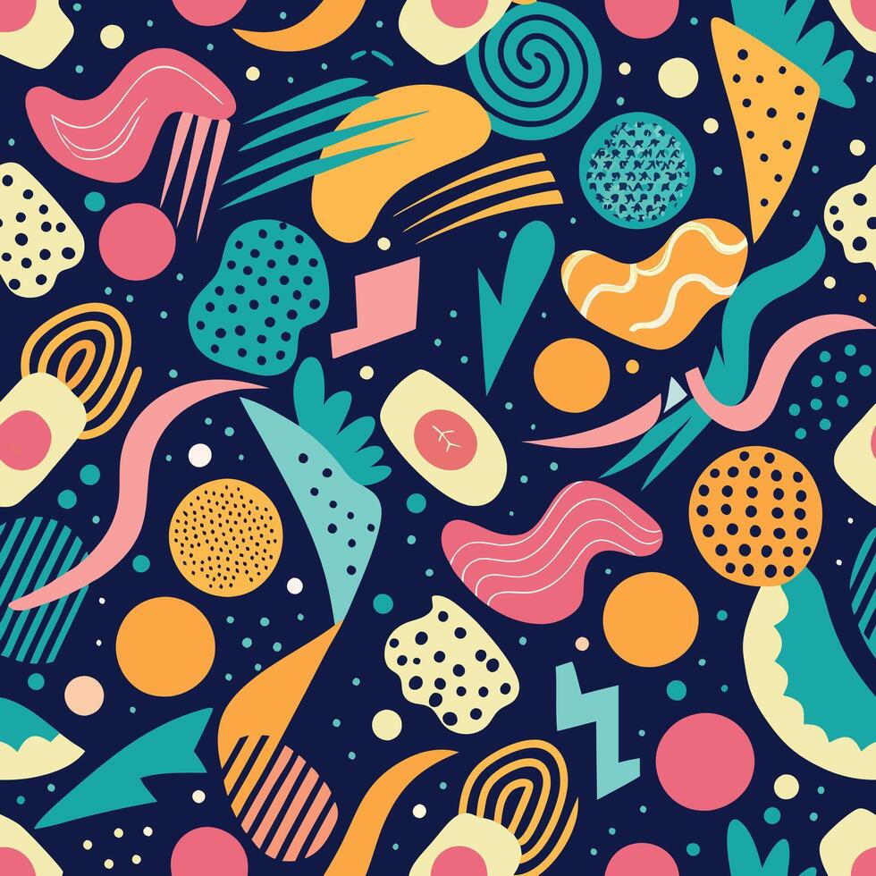 Intricate Decorative Hand Drawn Seamless Patterns for Fabric and Wallpaper vector