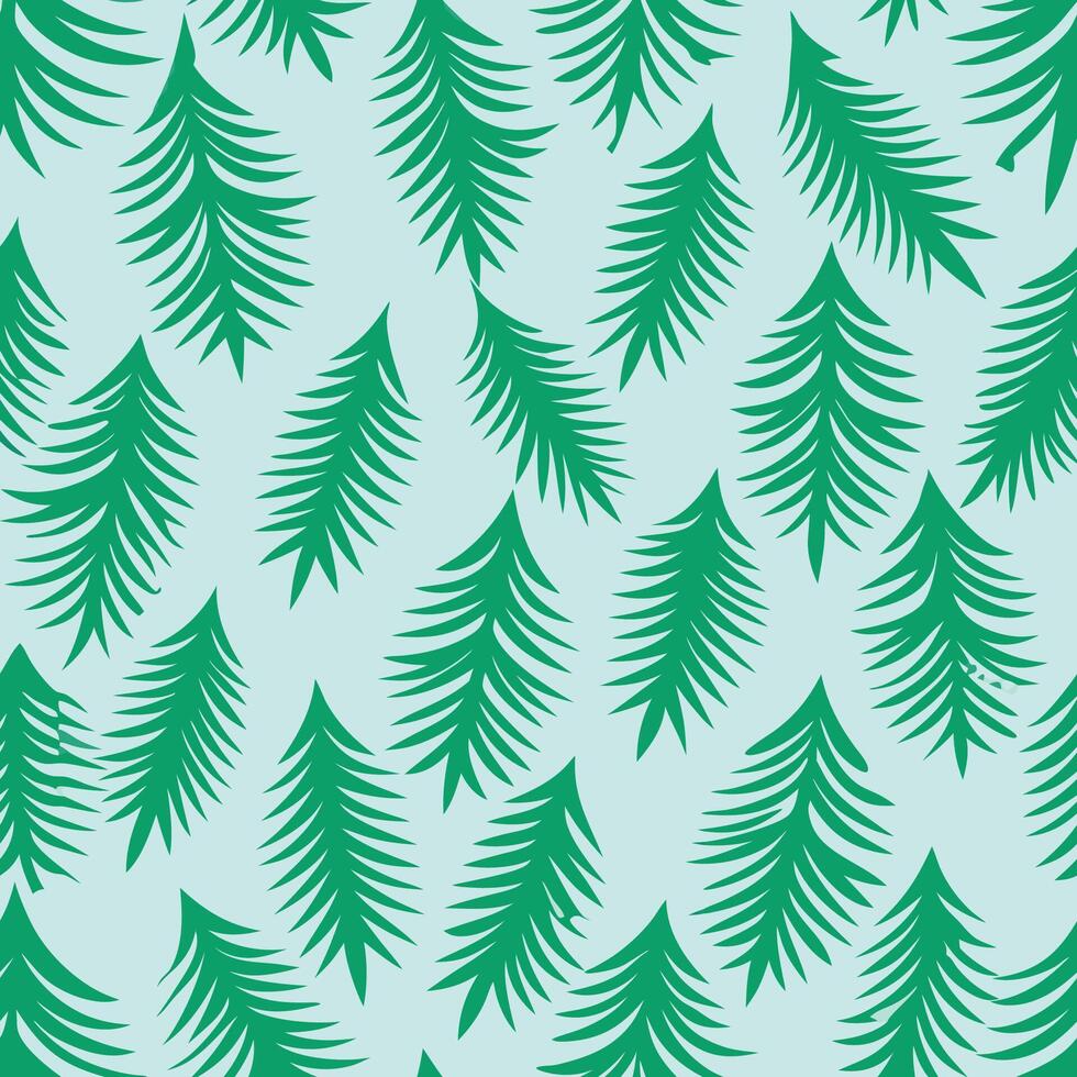 Seamless Pattern of Lush Spruce Branches Adorning a Light Background vector