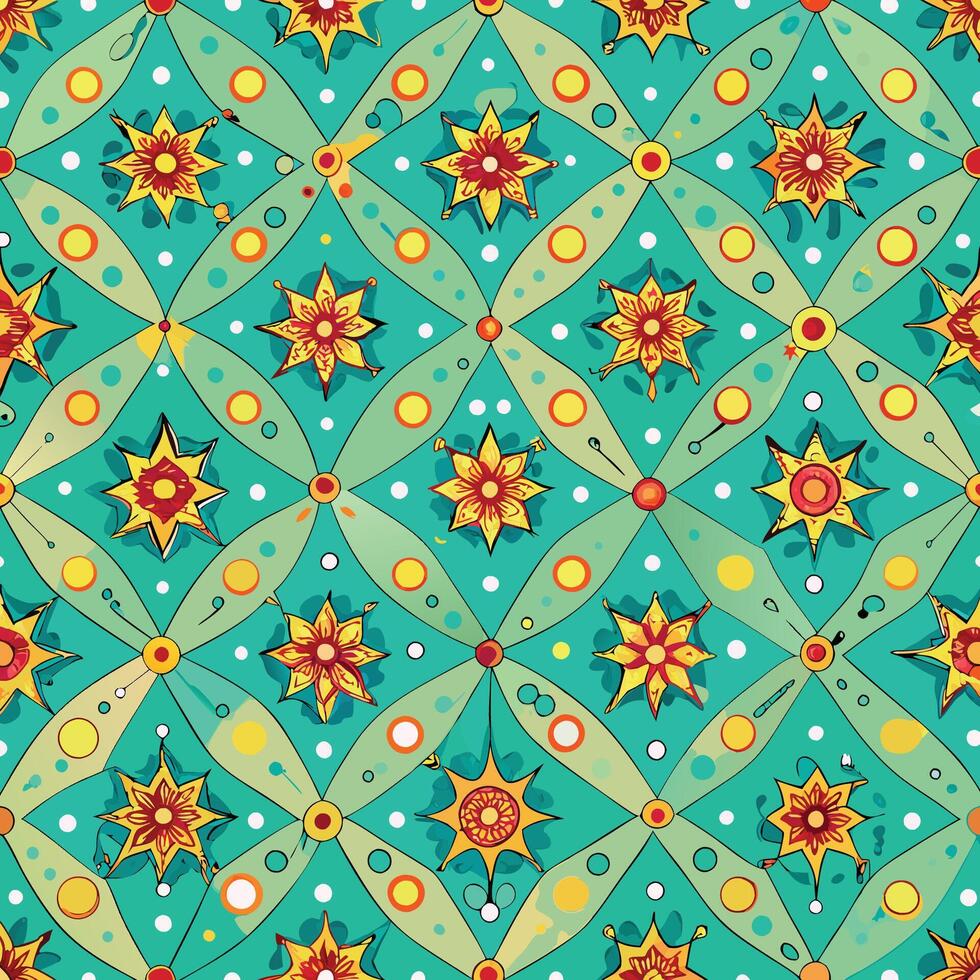 Seamless Decorative Geometric Background of Dotted Lines vector