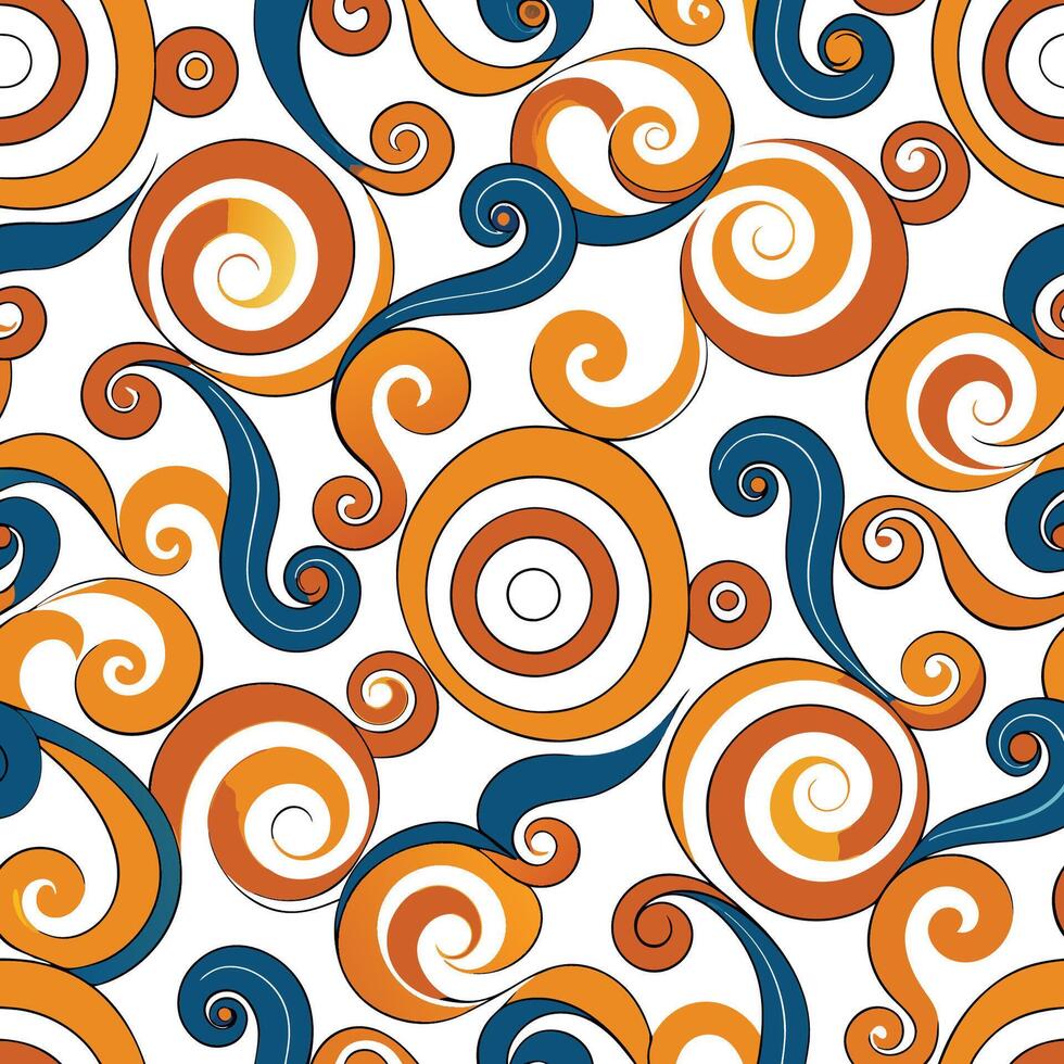 White Background Adorned with Seamlessly Swirling Patterns vector