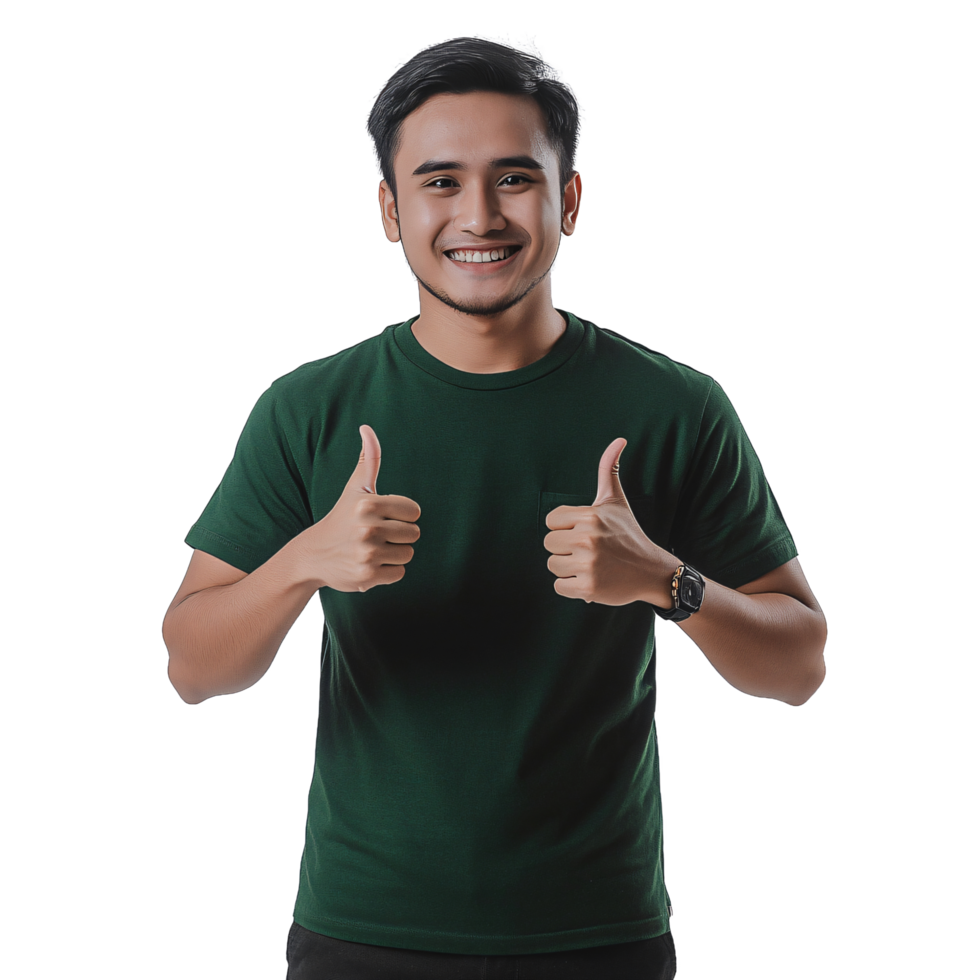 Gesture of approval by guy in t-shirt png