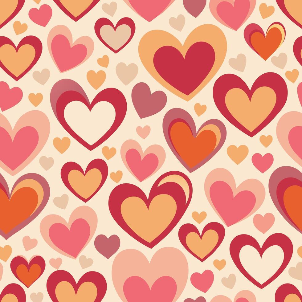 Enchanting Seamless Heart Patterns for Captivating Wallpaper and Backgrounds vector