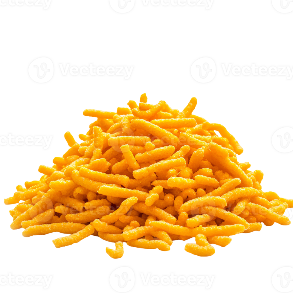 A pile of cheese fries on a transparent background png