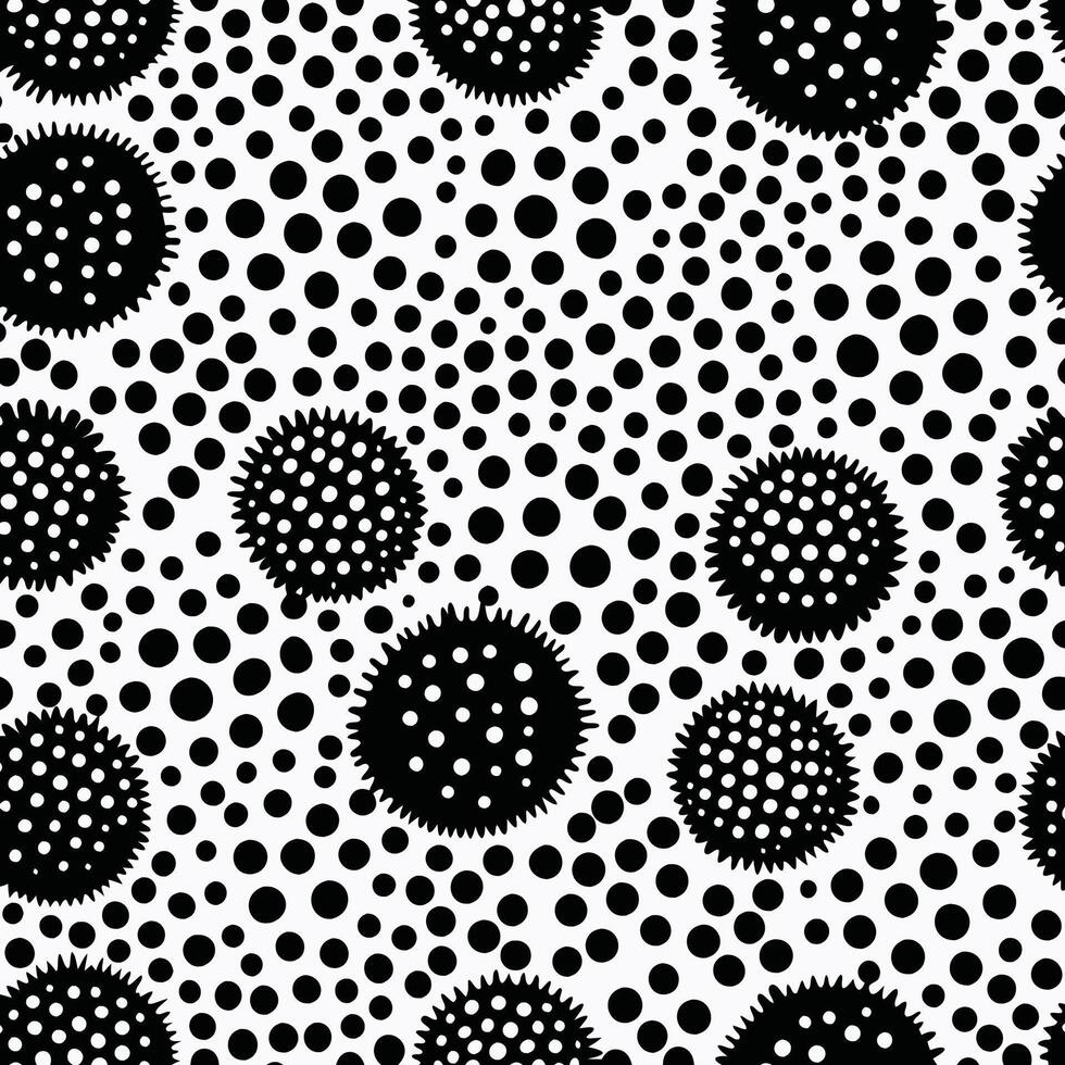 Monochrome Seamless Dotted Texture for Abstract Designs vector