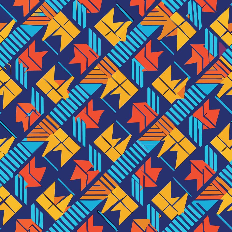 Abstract Seamless Pattern for Vivid Textile Designs vector