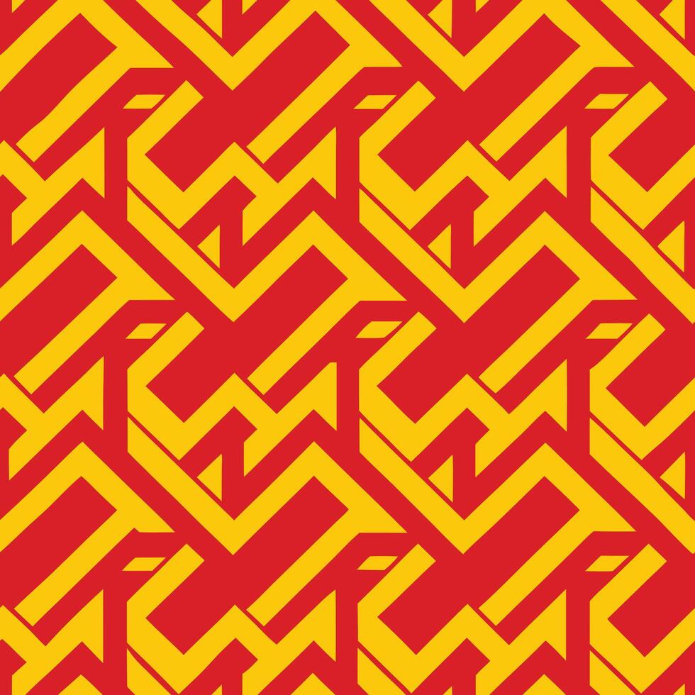 Intricate Seamless Pattern with Geometric Motifs and Vibrant Colors vector