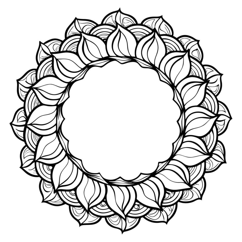 Stunning Mandala Waves Frame Collection Ready for Eye Catching Prints vector
