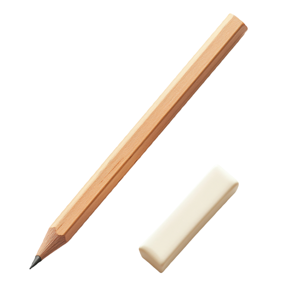 A pencil and a piece of eraser png