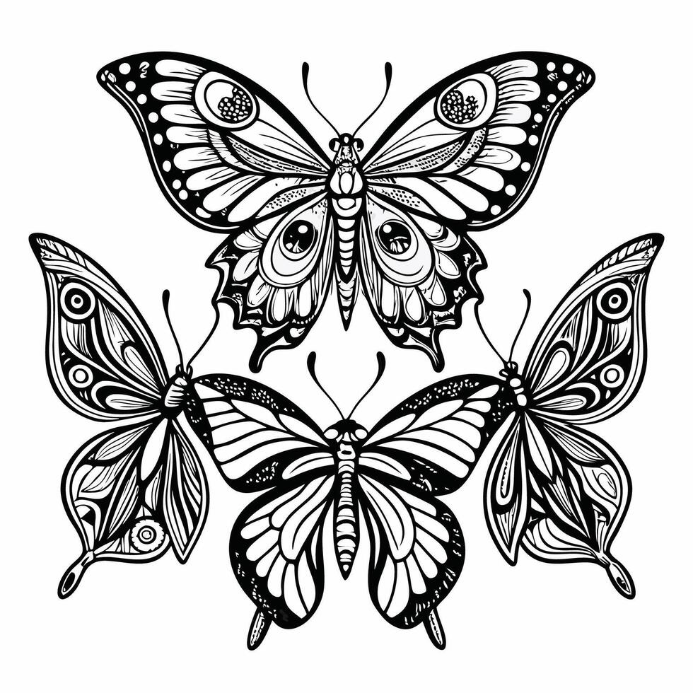 A Tapestry of Vibrant Butterflies A Symphony of Nature s Elegance vector