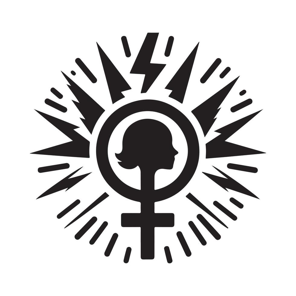 Feminist Rights Icon Flat Illustration vector