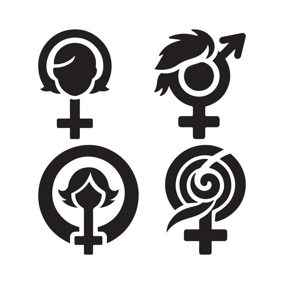 Feminist Symbol Icon Art vector